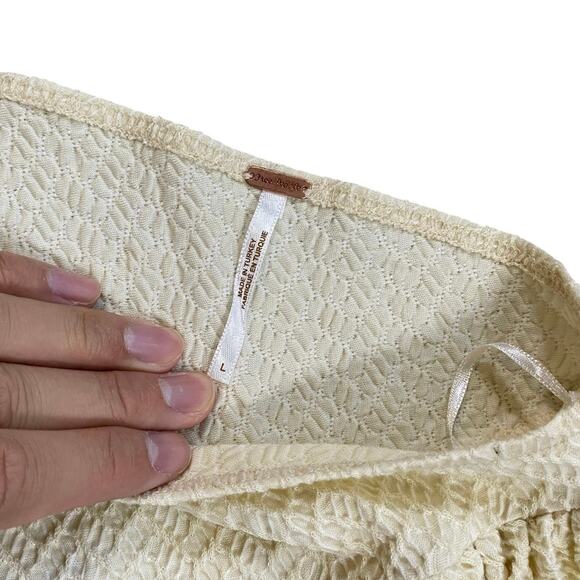 Free People Cupcake Ruched Blouse - L - Picture 3 of 4